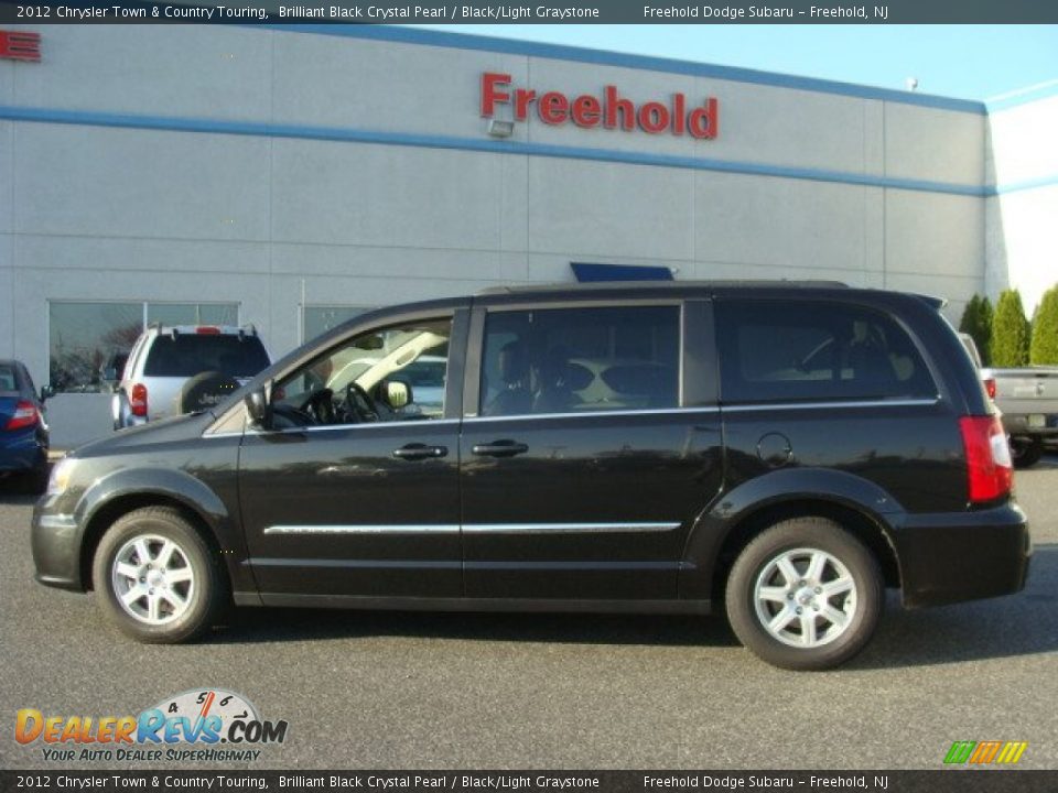2012 Chrysler Town & Country Touring Brilliant Black Crystal Pearl / Black/Light Graystone Photo #3