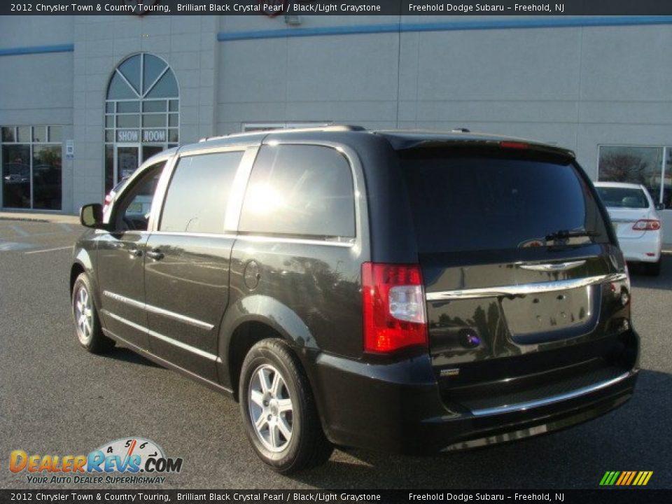 2012 Chrysler Town & Country Touring Brilliant Black Crystal Pearl / Black/Light Graystone Photo #4
