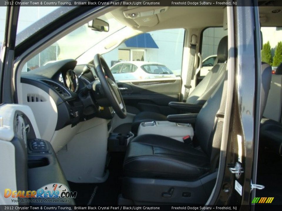 2012 Chrysler Town & Country Touring Brilliant Black Crystal Pearl / Black/Light Graystone Photo #9