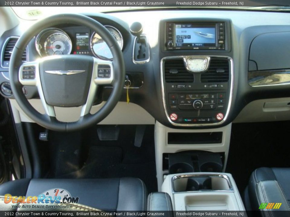 2012 Chrysler Town & Country Touring Brilliant Black Crystal Pearl / Black/Light Graystone Photo #10