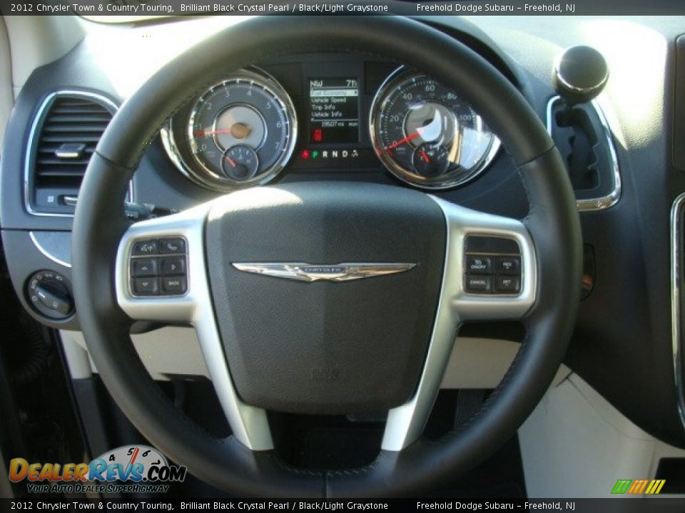 2012 Chrysler Town & Country Touring Brilliant Black Crystal Pearl / Black/Light Graystone Photo #11
