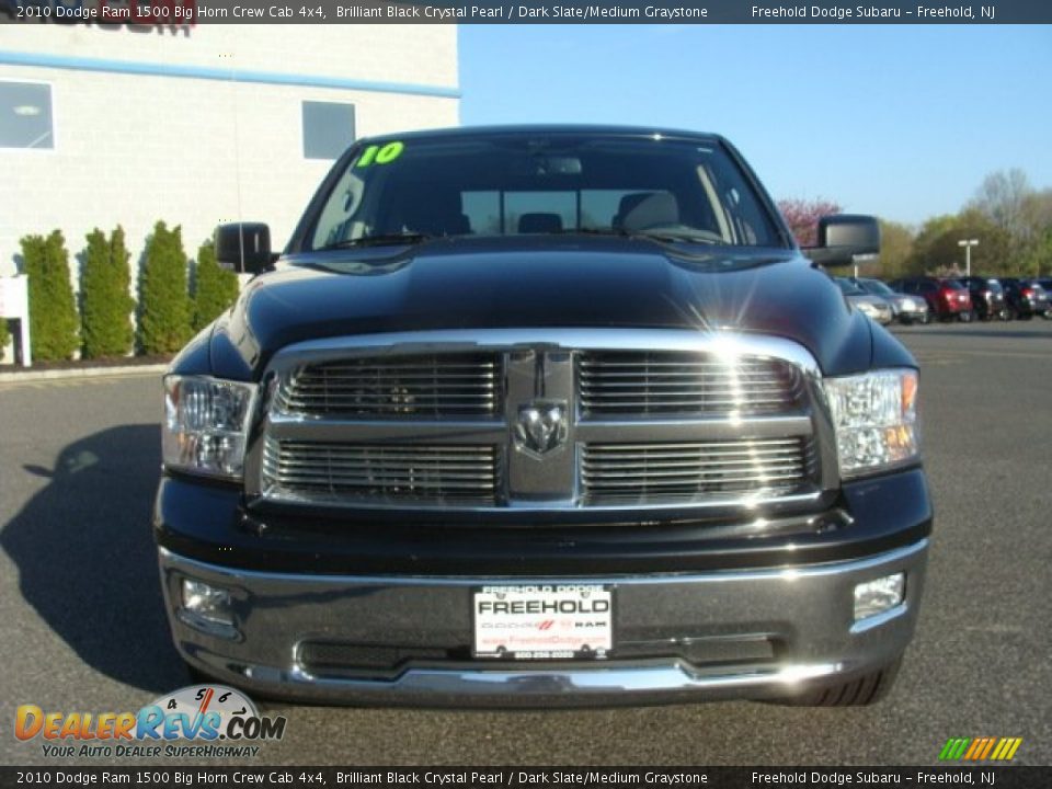 2010 Dodge Ram 1500 Big Horn Crew Cab 4x4 Brilliant Black Crystal Pearl / Dark Slate/Medium Graystone Photo #2