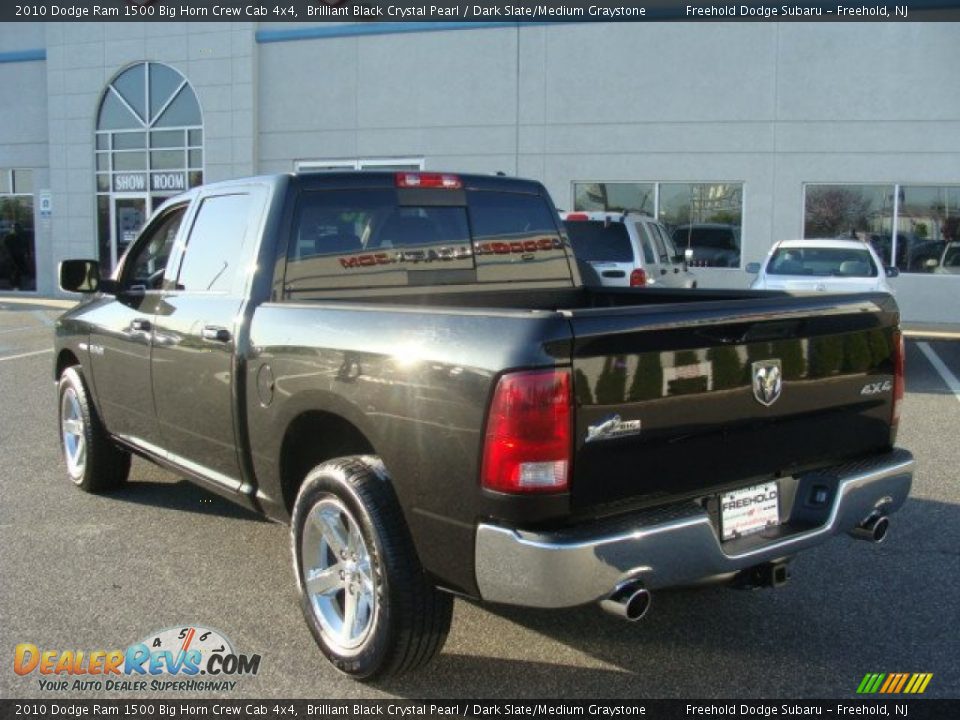 2010 Dodge Ram 1500 Big Horn Crew Cab 4x4 Brilliant Black Crystal Pearl / Dark Slate/Medium Graystone Photo #4