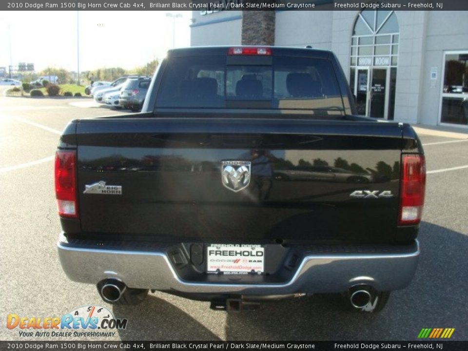 2010 Dodge Ram 1500 Big Horn Crew Cab 4x4 Brilliant Black Crystal Pearl / Dark Slate/Medium Graystone Photo #5