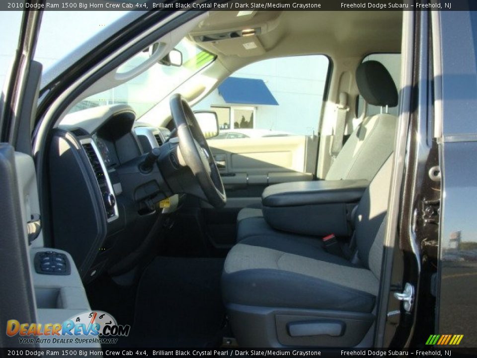 2010 Dodge Ram 1500 Big Horn Crew Cab 4x4 Brilliant Black Crystal Pearl / Dark Slate/Medium Graystone Photo #9