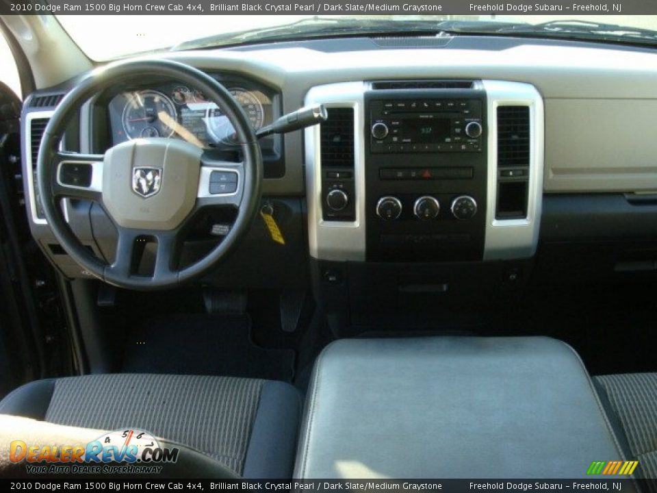 2010 Dodge Ram 1500 Big Horn Crew Cab 4x4 Brilliant Black Crystal Pearl / Dark Slate/Medium Graystone Photo #10