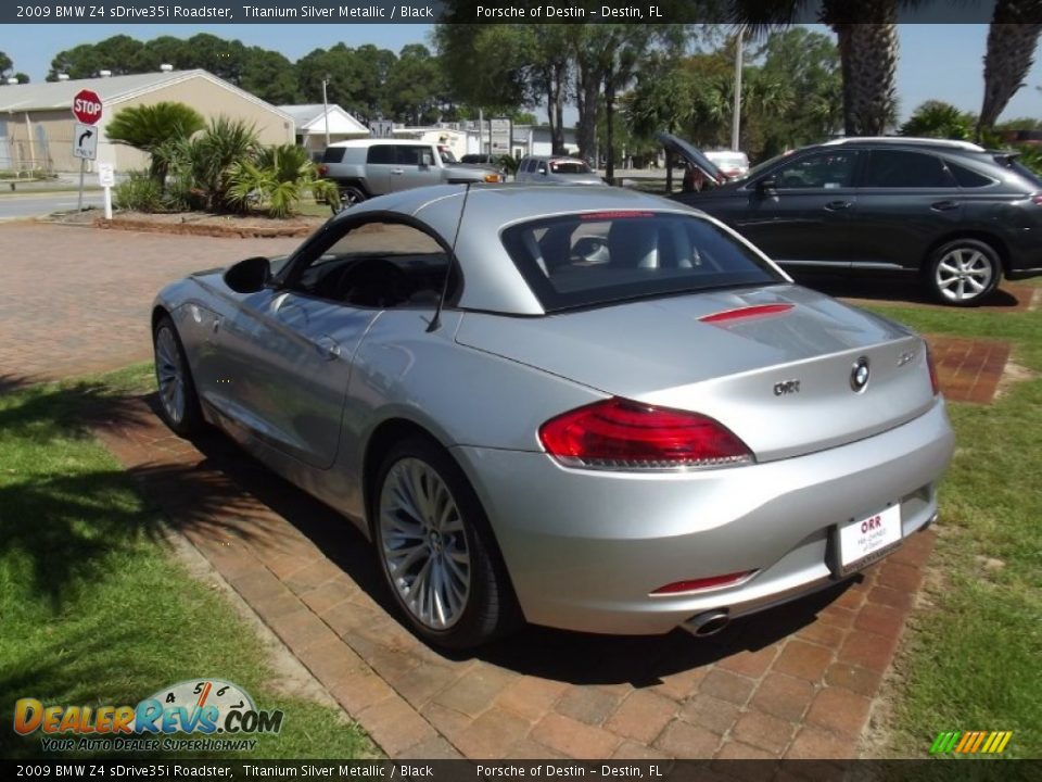 2009 BMW Z4 sDrive35i Roadster Titanium Silver Metallic / Black Photo #3