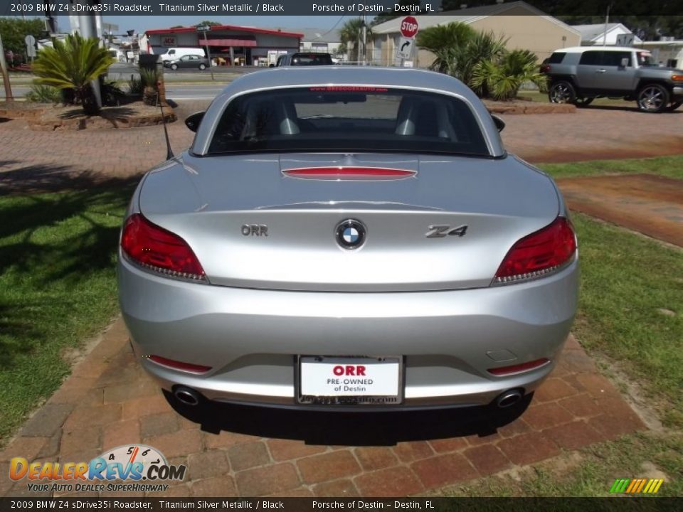 2009 BMW Z4 sDrive35i Roadster Titanium Silver Metallic / Black Photo #4
