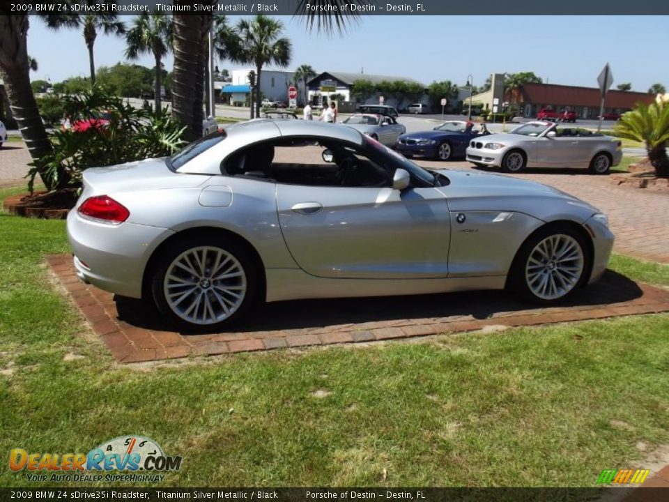 2009 BMW Z4 sDrive35i Roadster Titanium Silver Metallic / Black Photo #6
