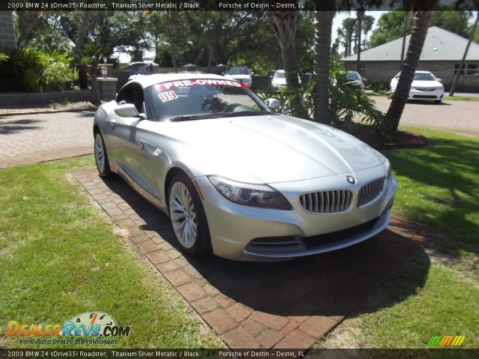 2009 BMW Z4 sDrive35i Roadster Titanium Silver Metallic / Black Photo #7