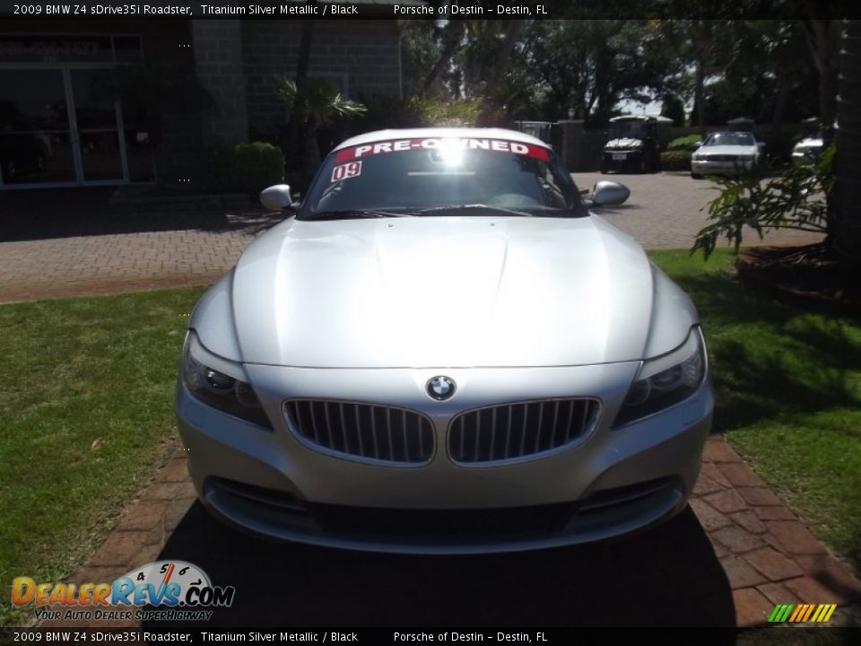 2009 BMW Z4 sDrive35i Roadster Titanium Silver Metallic / Black Photo #8