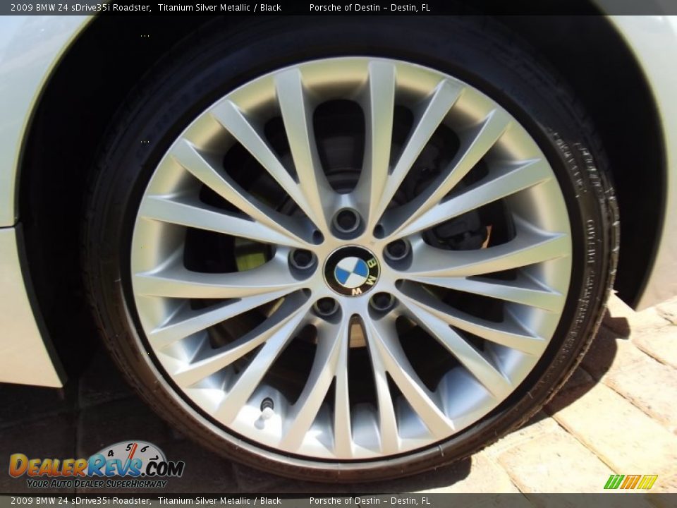 2009 BMW Z4 sDrive35i Roadster Titanium Silver Metallic / Black Photo #10
