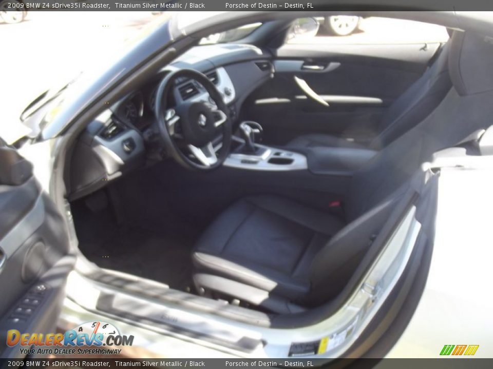 2009 BMW Z4 sDrive35i Roadster Titanium Silver Metallic / Black Photo #11