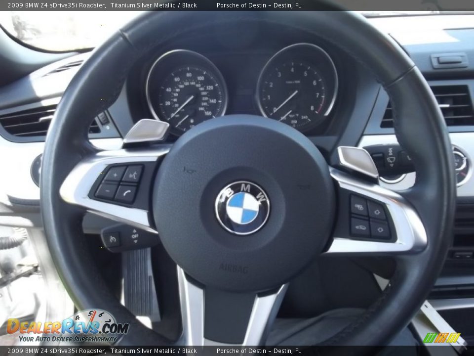 2009 BMW Z4 sDrive35i Roadster Titanium Silver Metallic / Black Photo #16