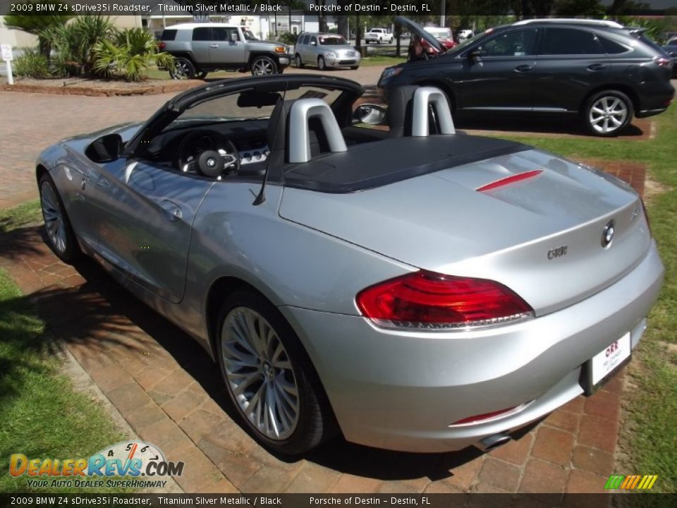 2009 BMW Z4 sDrive35i Roadster Titanium Silver Metallic / Black Photo #21