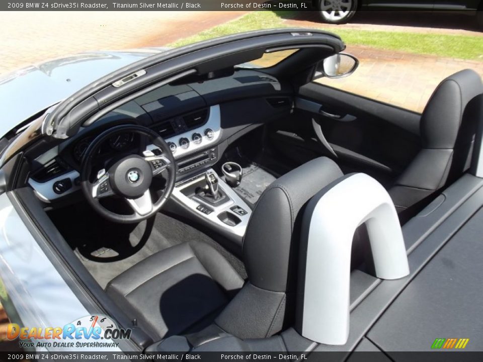 2009 BMW Z4 sDrive35i Roadster Titanium Silver Metallic / Black Photo #22