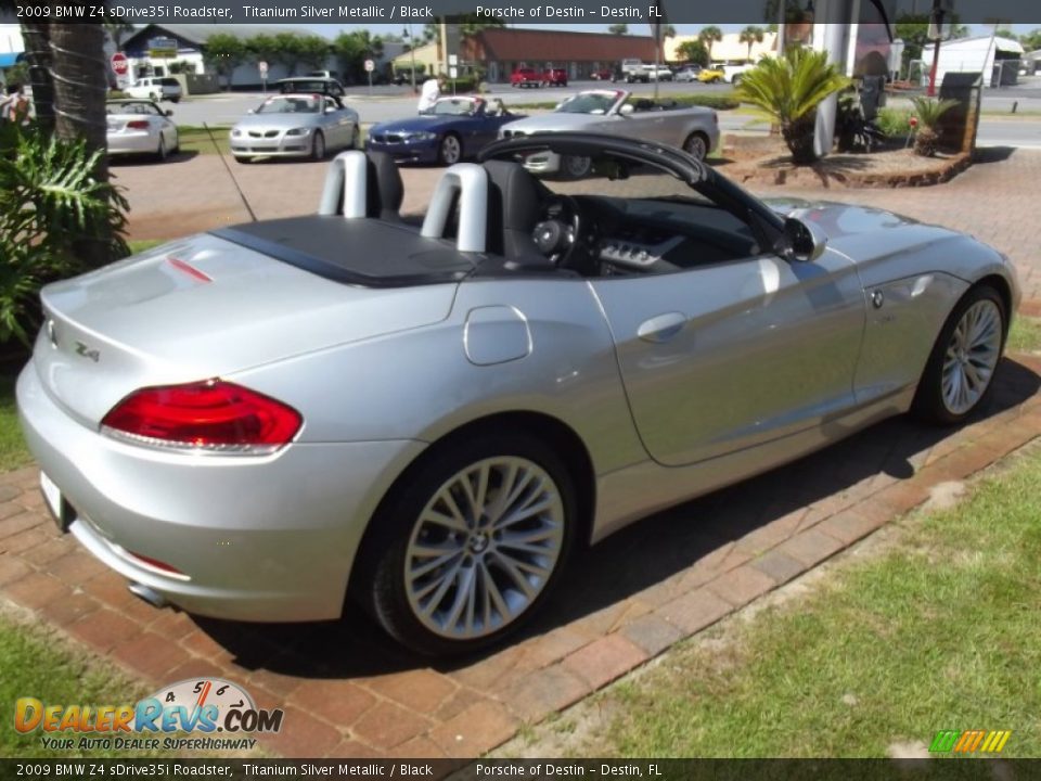 2009 BMW Z4 sDrive35i Roadster Titanium Silver Metallic / Black Photo #23