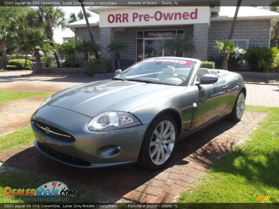 2007 Jaguar XK XK8 Convertible Lunar Grey Metallic / Ivory/Slate Photo #1