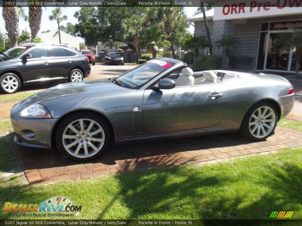 2007 Jaguar XK XK8 Convertible Lunar Grey Metallic / Ivory/Slate Photo #2