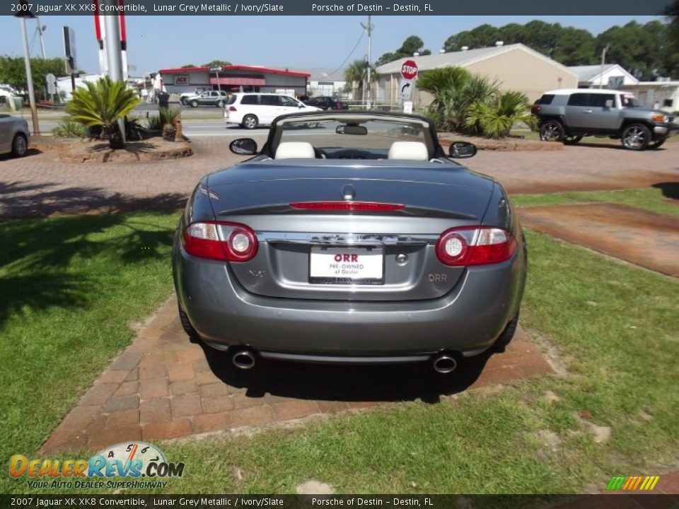 2007 Jaguar XK XK8 Convertible Lunar Grey Metallic / Ivory/Slate Photo #4
