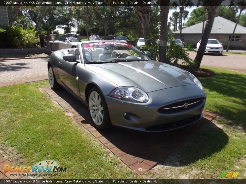 2007 Jaguar XK XK8 Convertible Lunar Grey Metallic / Ivory/Slate Photo #7