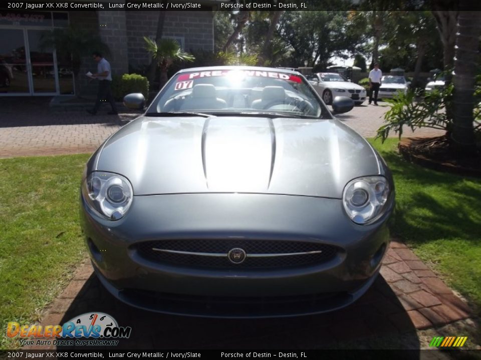 2007 Jaguar XK XK8 Convertible Lunar Grey Metallic / Ivory/Slate Photo #8