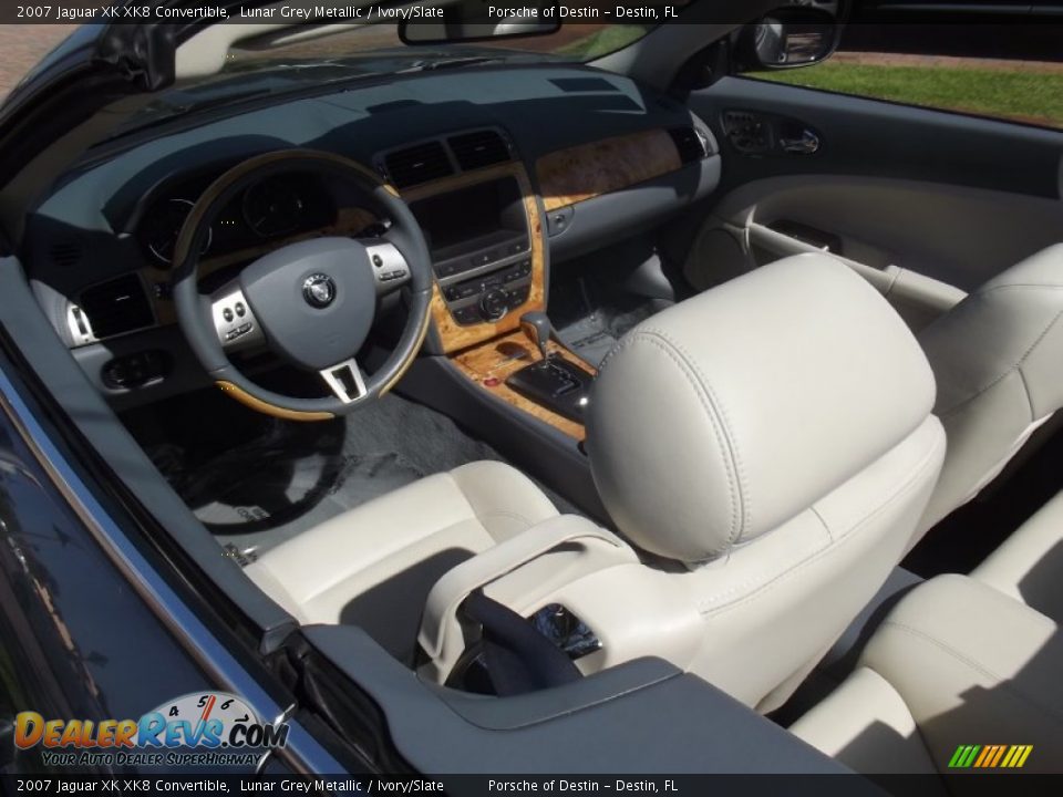 2007 Jaguar XK XK8 Convertible Lunar Grey Metallic / Ivory/Slate Photo #9