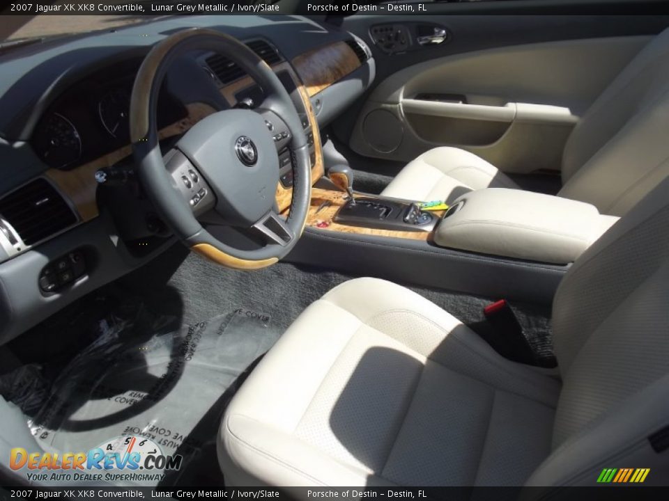 Ivory/Slate Interior - 2007 Jaguar XK XK8 Convertible Photo #12