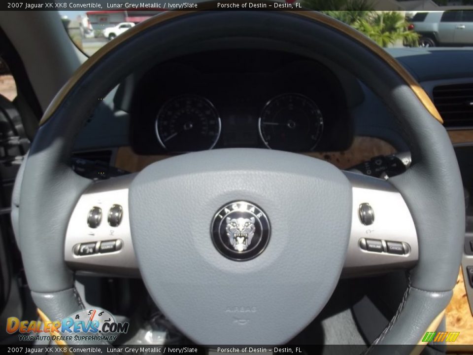 2007 Jaguar XK XK8 Convertible Lunar Grey Metallic / Ivory/Slate Photo #15
