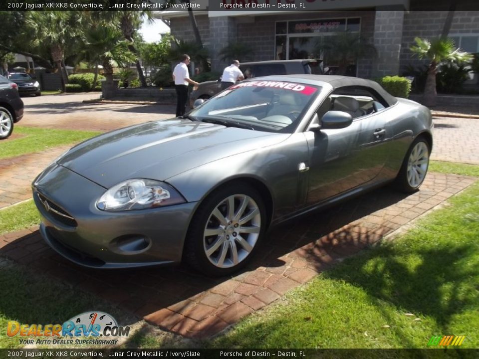 2007 Jaguar XK XK8 Convertible Lunar Grey Metallic / Ivory/Slate Photo #20