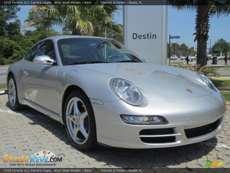 2006 Porsche 911 Carrera Coupe Arctic Silver Metallic / Black Photo #4