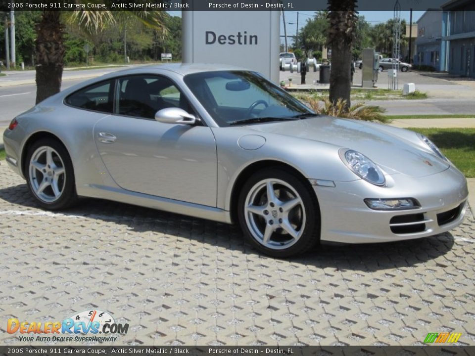 2006 Porsche 911 Carrera Coupe Arctic Silver Metallic / Black Photo #5