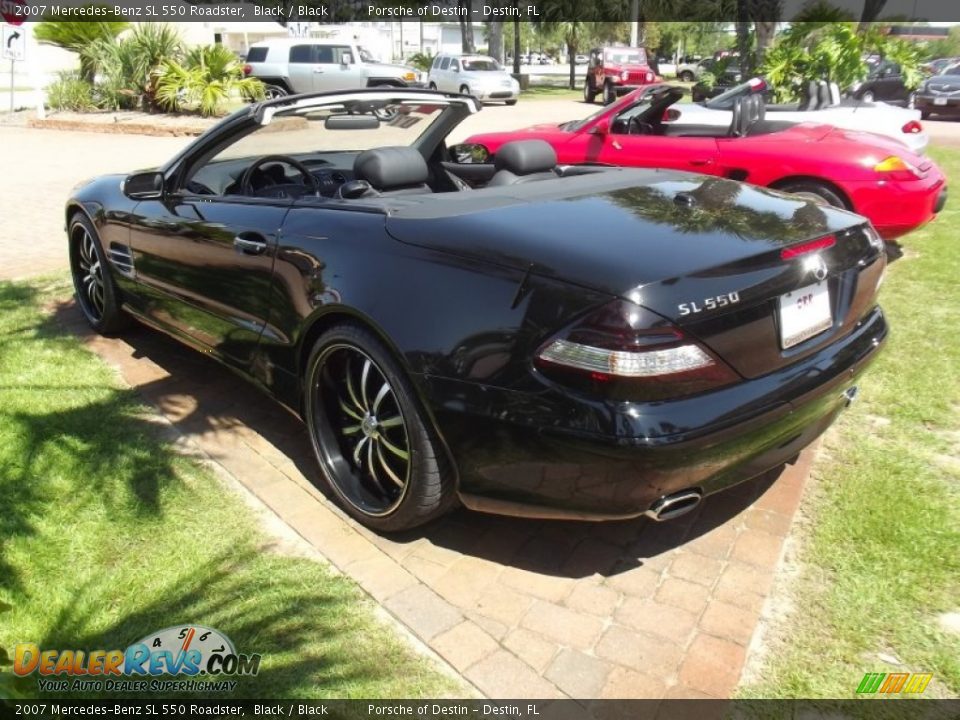 2007 Mercedes-Benz SL 550 Roadster Black / Black Photo #2
