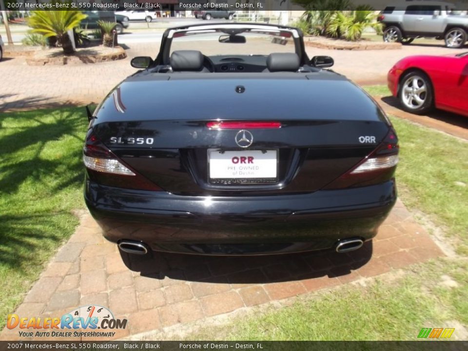 2007 Mercedes-Benz SL 550 Roadster Black / Black Photo #3