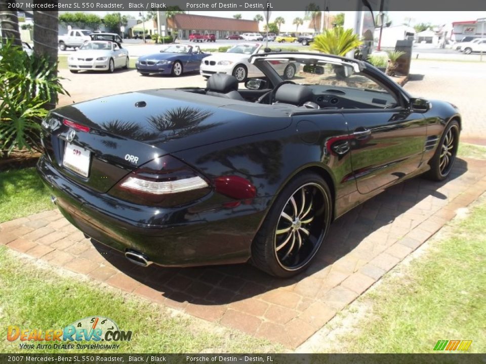2007 Mercedes-Benz SL 550 Roadster Black / Black Photo #4