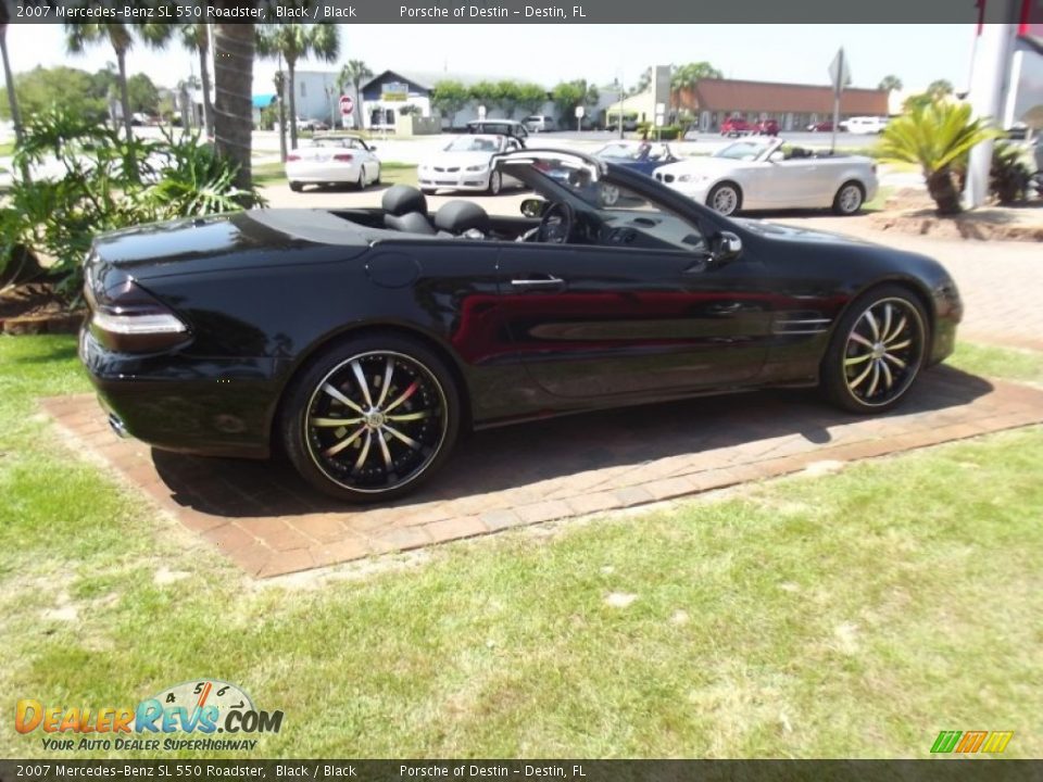 2007 Mercedes-Benz SL 550 Roadster Black / Black Photo #5
