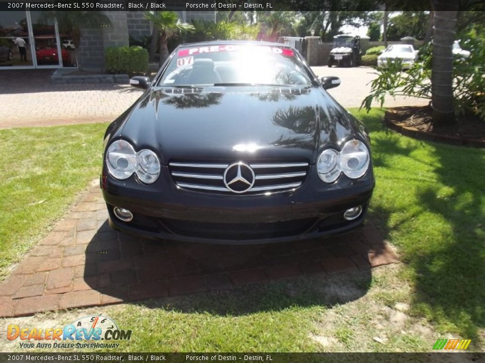 2007 Mercedes-Benz SL 550 Roadster Black / Black Photo #7