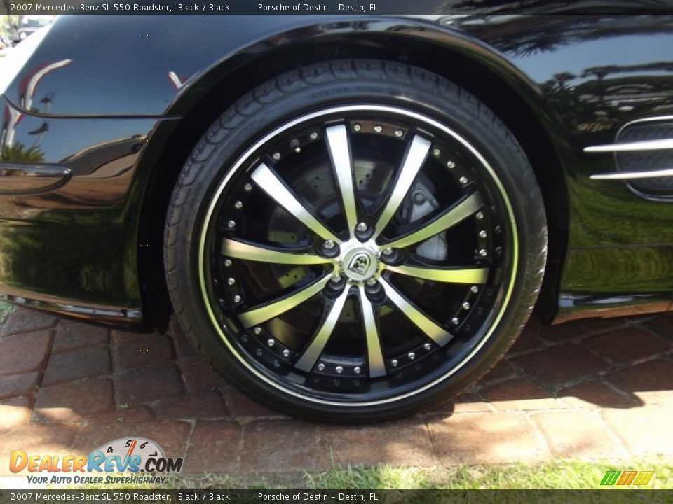 2007 Mercedes-Benz SL 550 Roadster Black / Black Photo #9