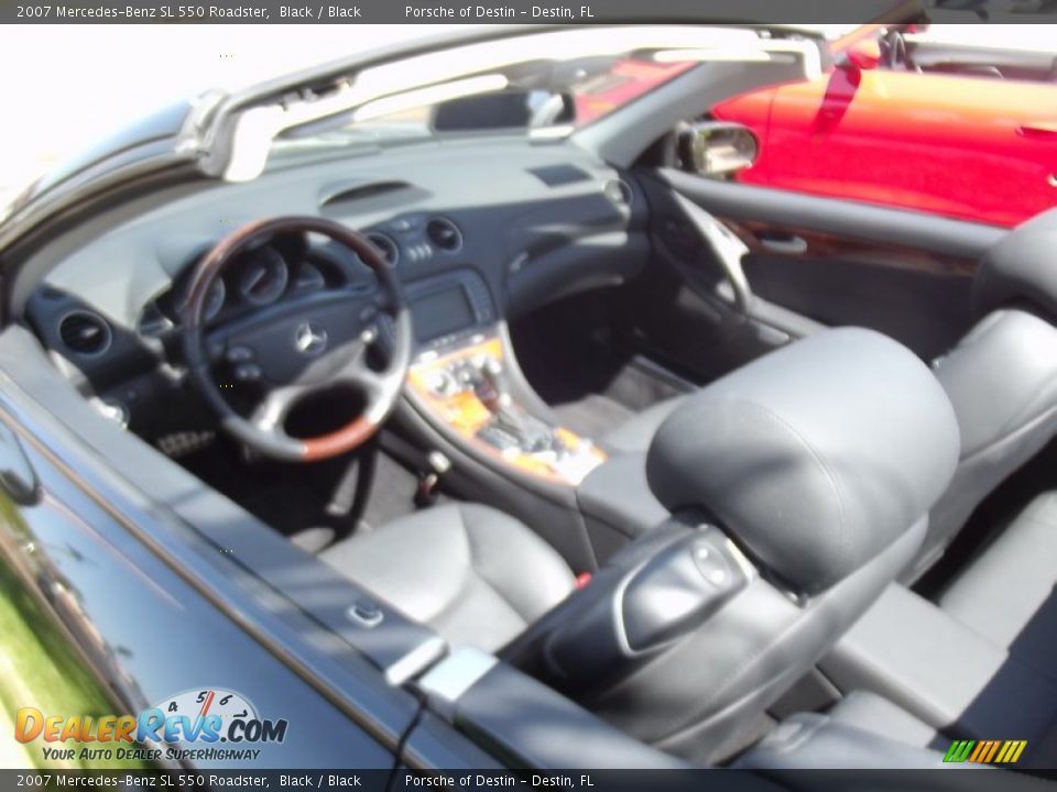 2007 Mercedes-Benz SL 550 Roadster Black / Black Photo #10