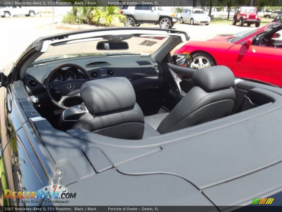 2007 Mercedes-Benz SL 550 Roadster Black / Black Photo #11