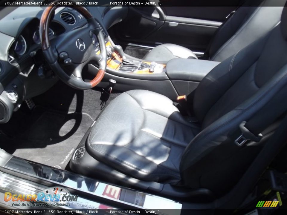 2007 Mercedes-Benz SL 550 Roadster Black / Black Photo #13
