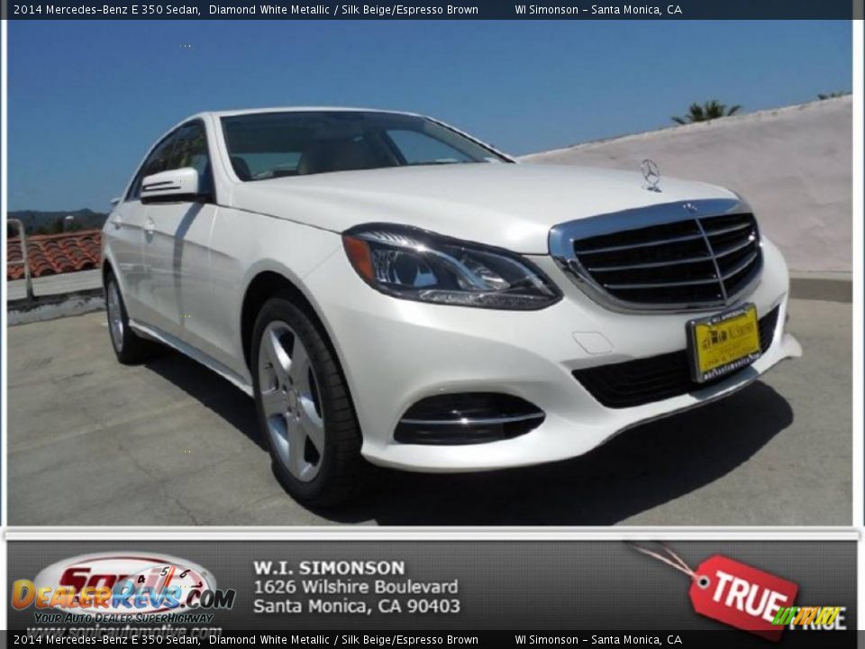 2014 Mercedes-Benz E 350 Sedan Diamond White Metallic / Silk Beige/Espresso Brown Photo #1