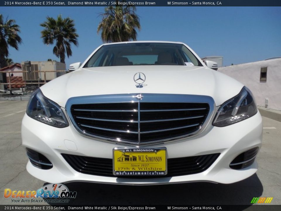 2014 Mercedes-Benz E 350 Sedan Diamond White Metallic / Silk Beige/Espresso Brown Photo #2
