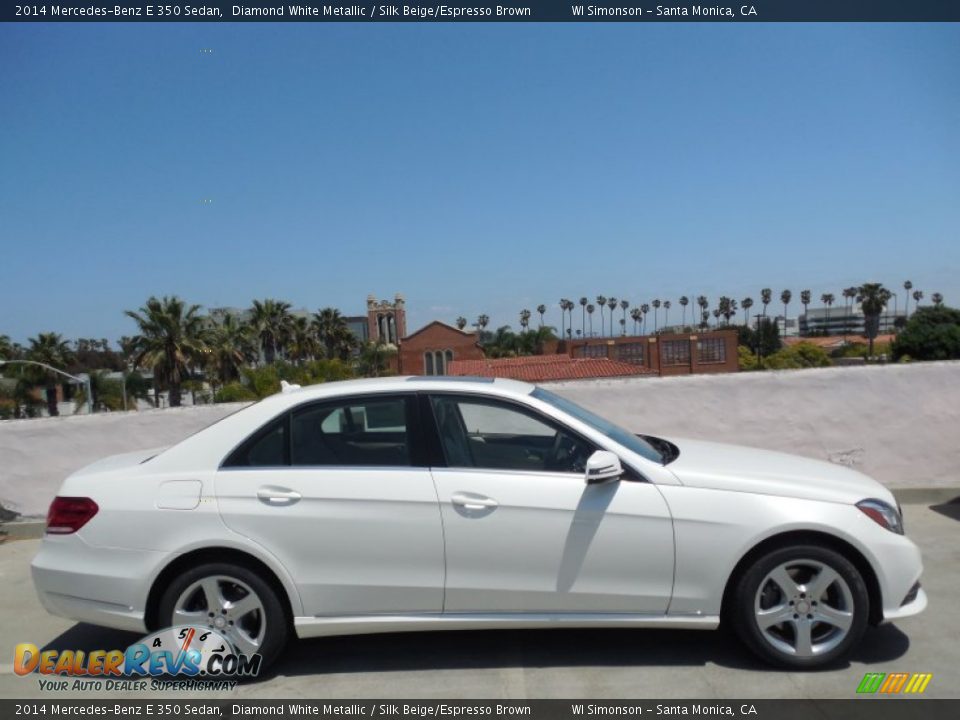 2014 Mercedes-Benz E 350 Sedan Diamond White Metallic / Silk Beige/Espresso Brown Photo #3