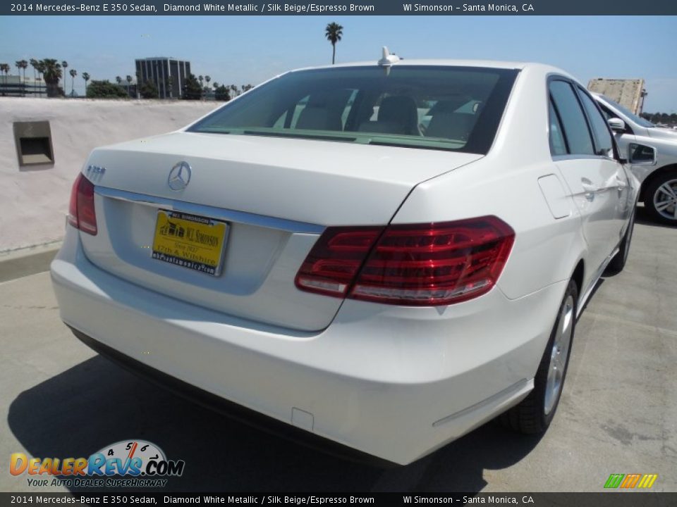 2014 Mercedes-Benz E 350 Sedan Diamond White Metallic / Silk Beige/Espresso Brown Photo #4
