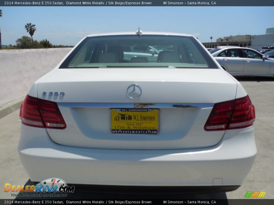 2014 Mercedes-Benz E 350 Sedan Diamond White Metallic / Silk Beige/Espresso Brown Photo #5