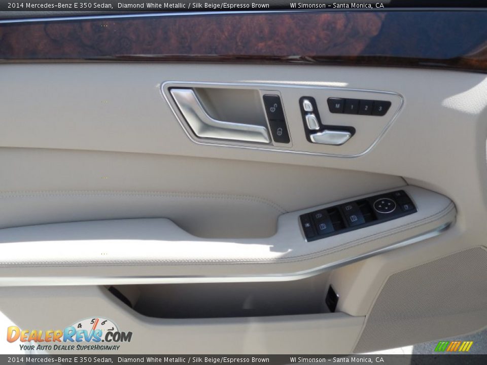 2014 Mercedes-Benz E 350 Sedan Diamond White Metallic / Silk Beige/Espresso Brown Photo #6