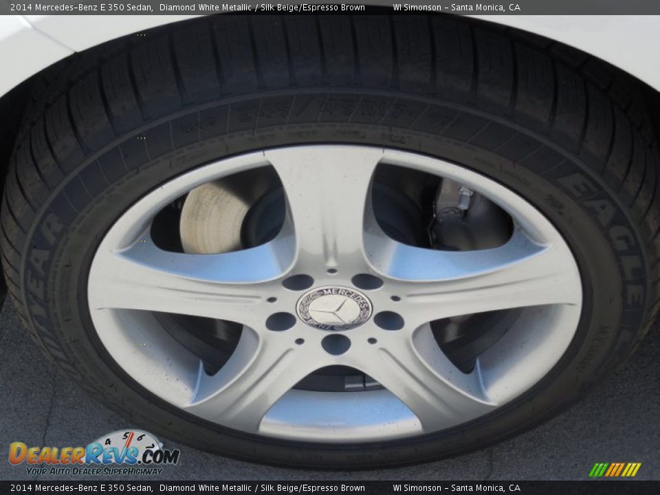 2014 Mercedes-Benz E 350 Sedan Diamond White Metallic / Silk Beige/Espresso Brown Photo #10