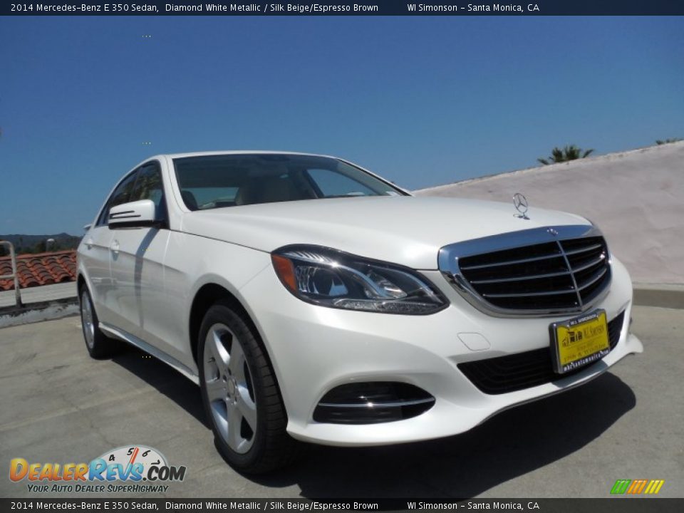 2014 Mercedes-Benz E 350 Sedan Diamond White Metallic / Silk Beige/Espresso Brown Photo #11