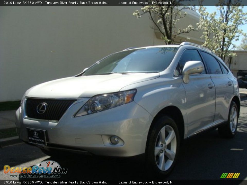 2010 Lexus RX 350 AWD Tungsten Silver Pearl / Black/Brown Walnut Photo #1